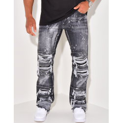 Jeans destroy à tâches de peinture Jeans destroy à tâches de peinture
