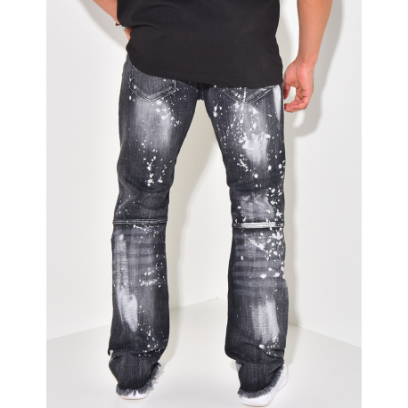 Jeans destroy à tâches de peinture Jeans destroy à tâches de peinture