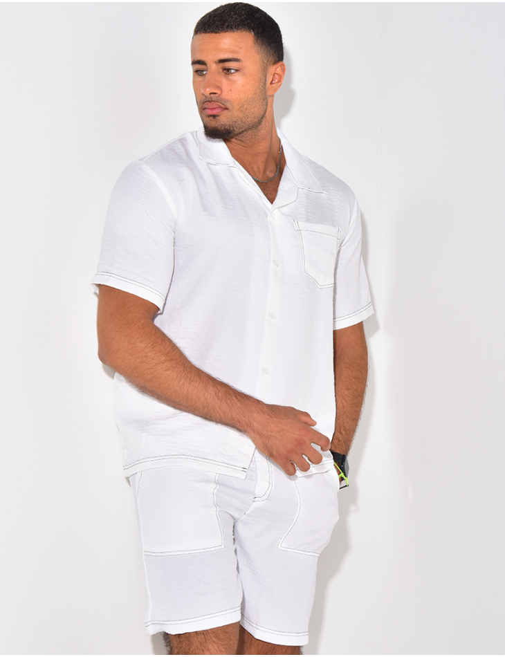 Ensemble short et chemise à poches Ensemble short et chemise à poches