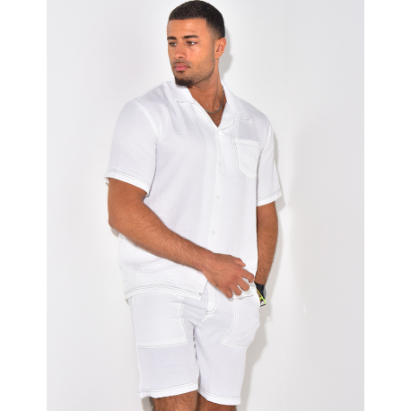 Ensemble short et chemise à poches Ensemble short et chemise à poches