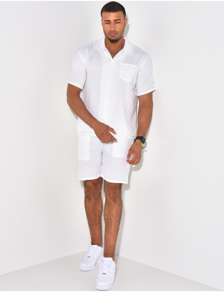 Ensemble short et chemise à poches Ensemble short et chemise à poches