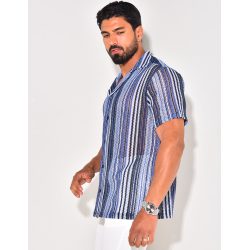 Chemise ajourée à rayures Chemise ajourée à rayures