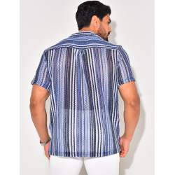 Chemise ajourée à rayures Chemise ajourée à rayures