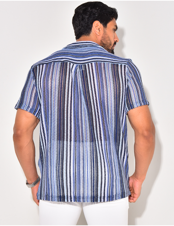Chemise ajourée à rayures Chemise ajourée à rayures