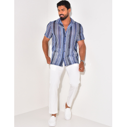 Chemise ajourée à rayures Chemise ajourée à rayures