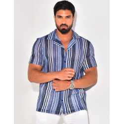 Chemise ajourée à rayures Chemise ajourée à rayures