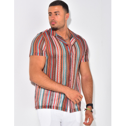 Chemise ajourée à rayures Chemise ajourée à rayures