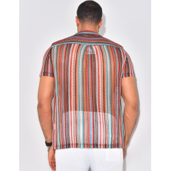 Chemise ajourée à rayures Chemise ajourée à rayures