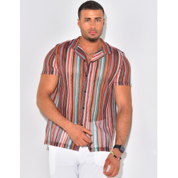 Chemise ajourée à rayures Chemise ajourée à rayures