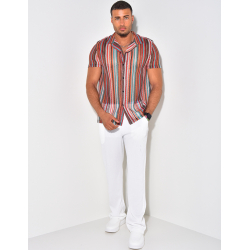 Chemise ajourée à rayures Chemise ajourée à rayures