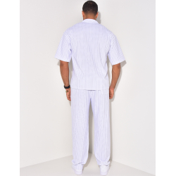 Ensemble pantalon et chemise à rayures Ensemble pantalon et chemise à rayures