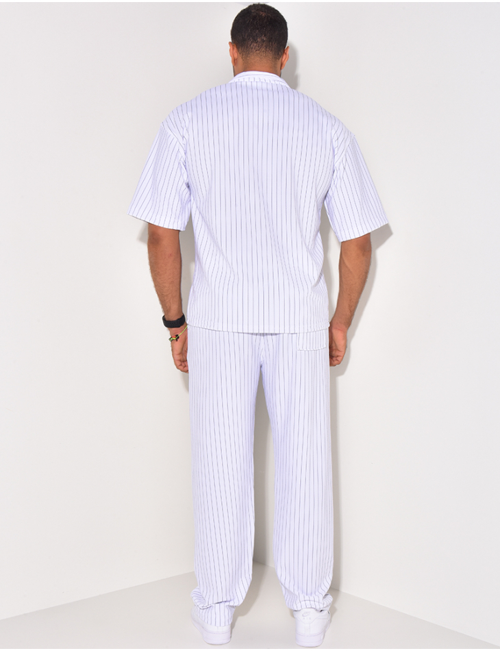 Ensemble pantalon et chemise à rayures Ensemble pantalon et chemise à rayures