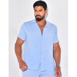 Ensemble pantalon et chemise en gaze de coton