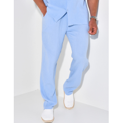 Ensemble pantalon et chemise en gaze de coton