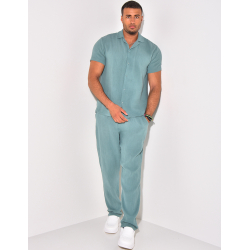 Ensemble pantalon et chemise en gaze de coton Ensemble pantalon et chemise en gaze de coton