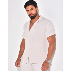 Ensemble pantalon et chemise en gaze de coton