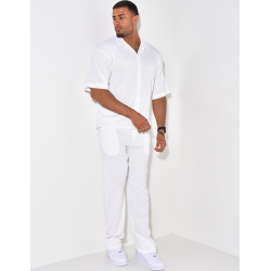 Ensemble pantalon et chemise texturé Ensemble pantalon et chemise texturé