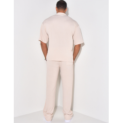 Ensemble pantalon et chemise texturé