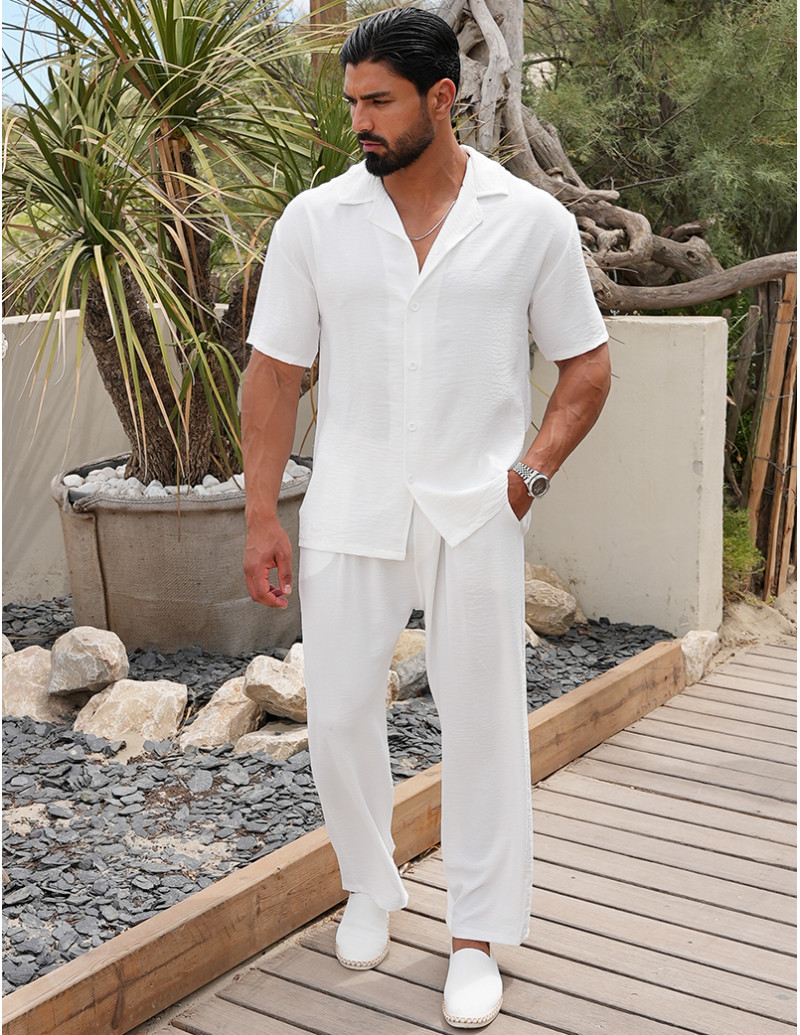 Ensemble pantalon et chemise fluide