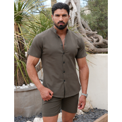 Ensemble short et chemise uni Ensemble short et chemise uni