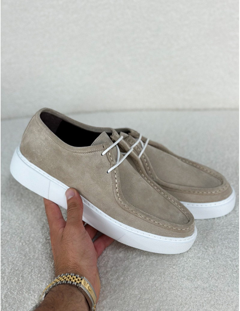 Mocassins en suédine à semelles épaisses