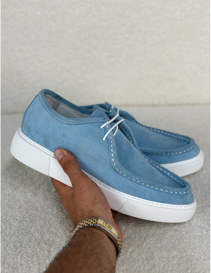 Mocassins en suédine à semelles épaisses