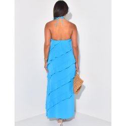 Robe longue à volants