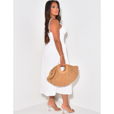 Robe ajustée & évasée en coton