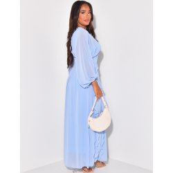 Robe en voile doublée à volants Robe en voile doublée à volants