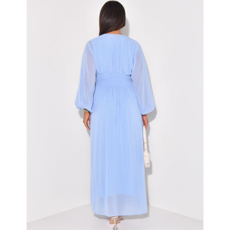 Robe en voile doublée à volants Robe en voile doublée à volants