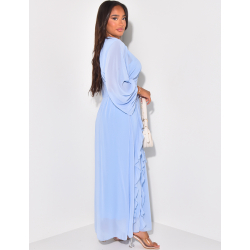 Robe en voile doublée à volants Robe en voile doublée à volants