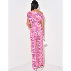 Ensemble pantalon et top sans manches à motifs Ensemble pantalon et top sans manches à motifs