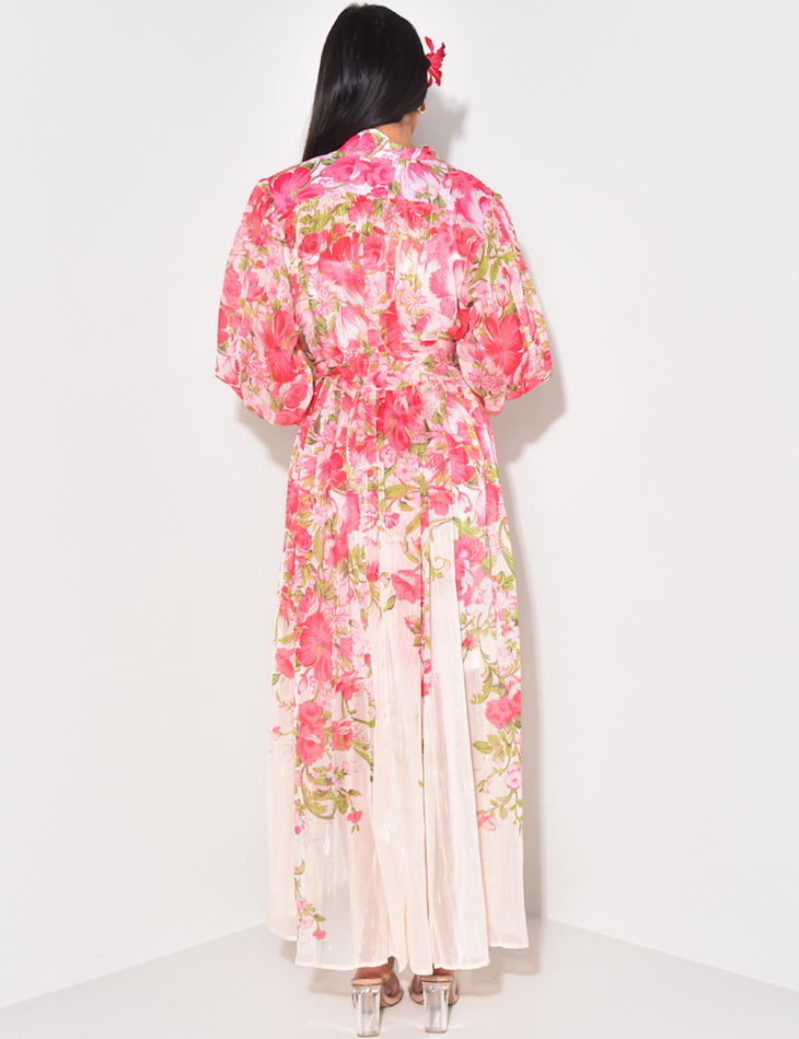 Robe kimono fleuri outlet