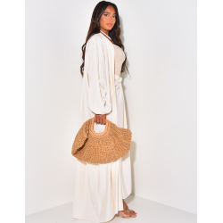 Ensemble kimono long et jupe à nouer