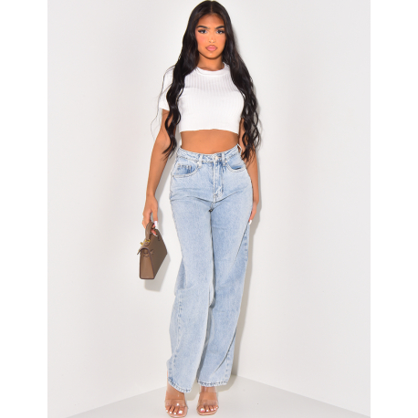 Jeans coupe droite style vintage