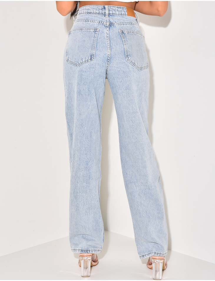 Jeans coupe droite style vintage