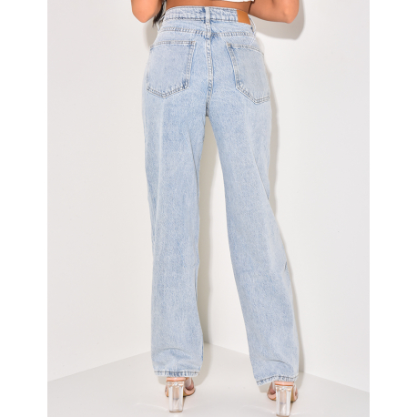 Jeans coupe droite style vintage