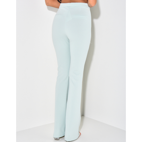 Schneiderhose mit hoher Taille Schlaghosenschnitt Schneiderhose mit hoher Taille Schlaghosenschnitt