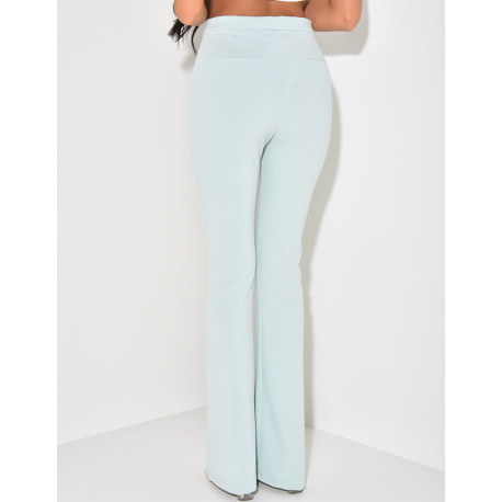 Schneiderhose mit hoher Taille Schlaghosenschnitt Schneiderhose mit hoher Taille Schlaghosenschnitt