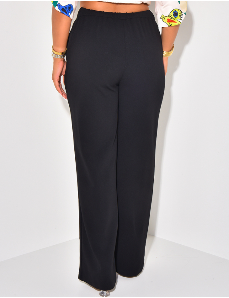 Pantalon de tailleur à ceinture élastique Pantalon de tailleur à ceinture élastique