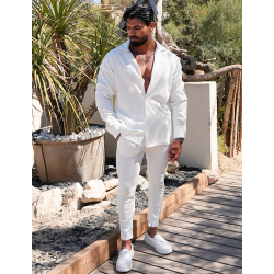 Ensemble pantalon et chemise texturé Ensemble pantalon et chemise texturé