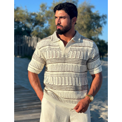 Polo en laine ajouré Polo en laine ajouré