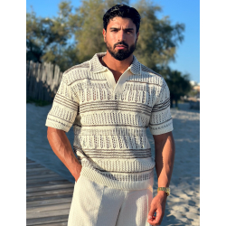 Polo en laine ajouré Polo en laine ajouré