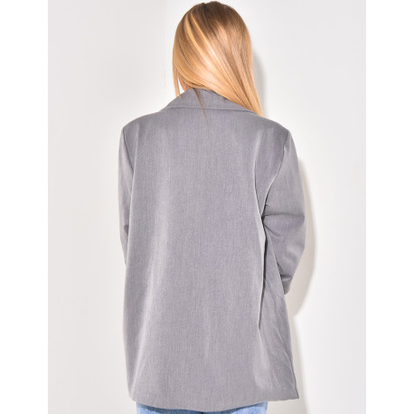 Oversized blazer jacket with lapel sleeves