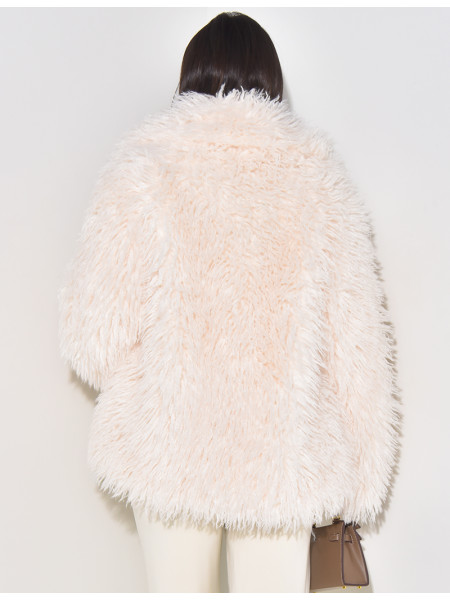 Halblanger Mantel mit Fluffy Fur