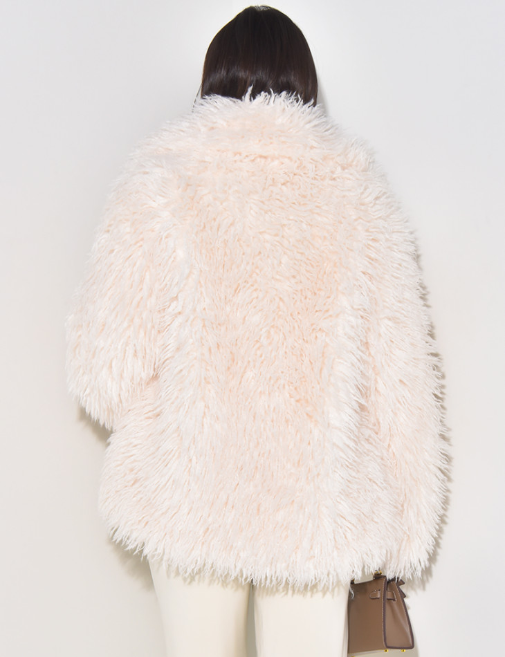 Halblanger Mantel mit Fluffy Fur