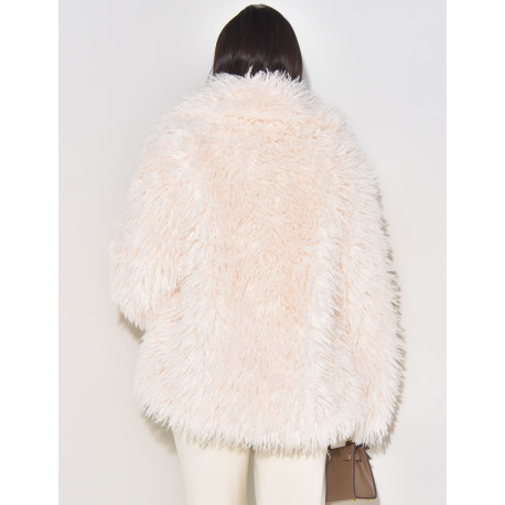 Halblanger Mantel mit Fluffy Fur