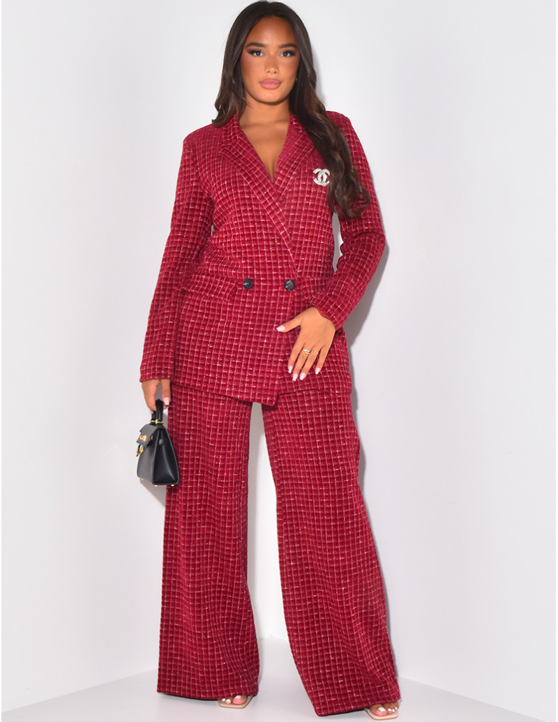 Tweed blazer & straight...