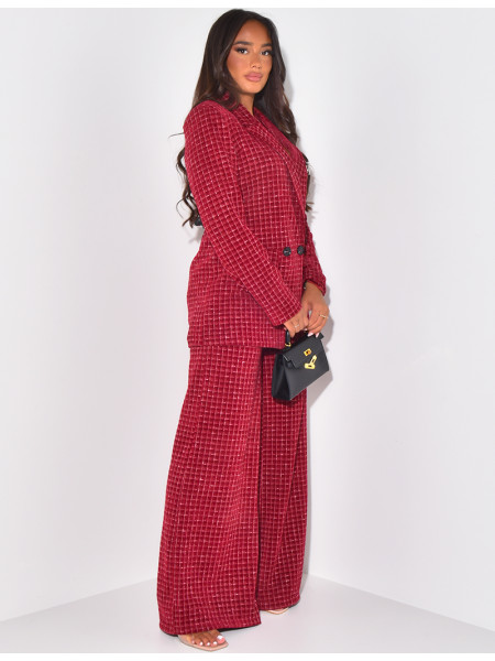 Tweed blazer & straight trousers set