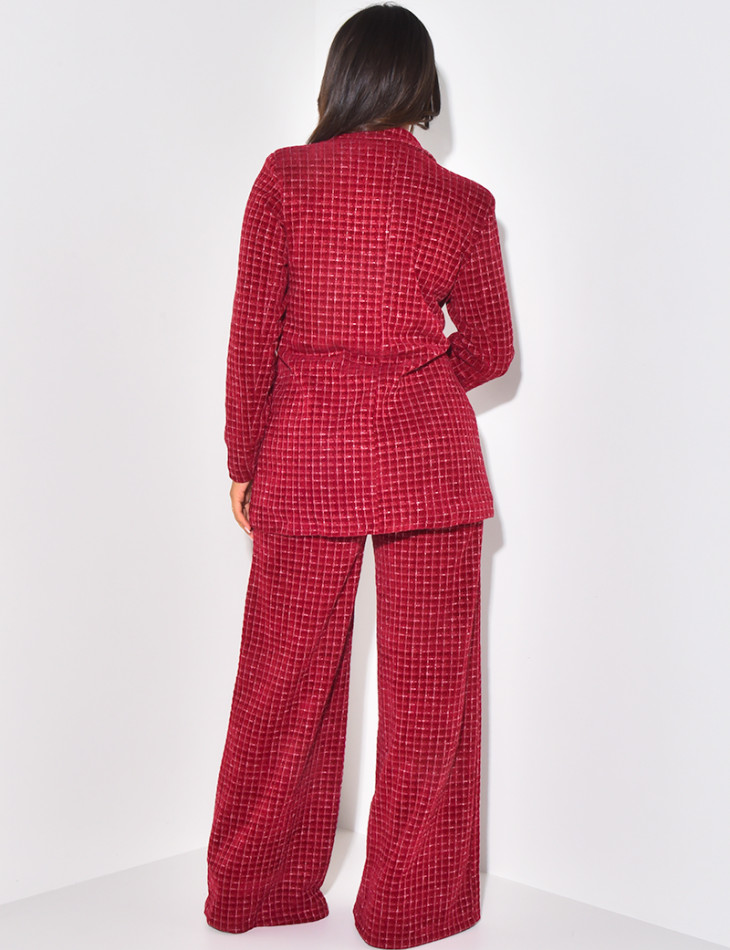 Tweed blazer & straight trousers set